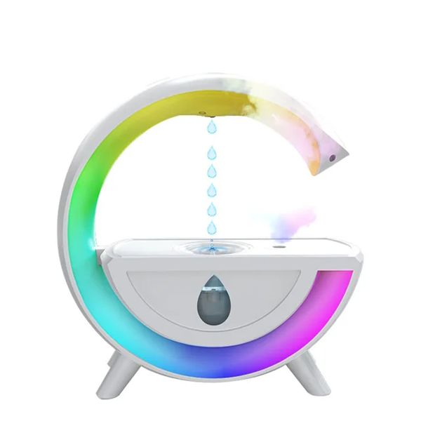 Humidificateur d'air antigravité avec lampe LED en forme de G, humidificateur d'air à reflux de gouttelettes d'eau, USB, ultrasonique, brumisateur lourd, 350ml