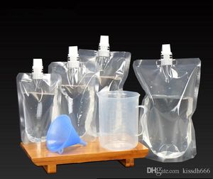 Bouteille transparente pour boisson, liquide, jus, laits, café, lait, thé, yaourt, emballage, sac buccal à aspiration, 350 pièces