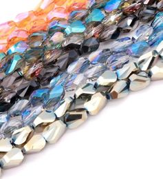 350pcslot96mm Crystal Drop Crystals Pulsera de calidad superior facetada en forma de abanico Cuentas de vidrio en forma de lágrima con joyería psicodélica Bracel3419381