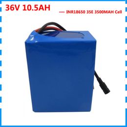 350 W 36V 10AH elektrische fietsbatterij 36v 500W 10.5Ah lithium ion batterij gebruik voor Samsung cel met BMS 2A-oplader