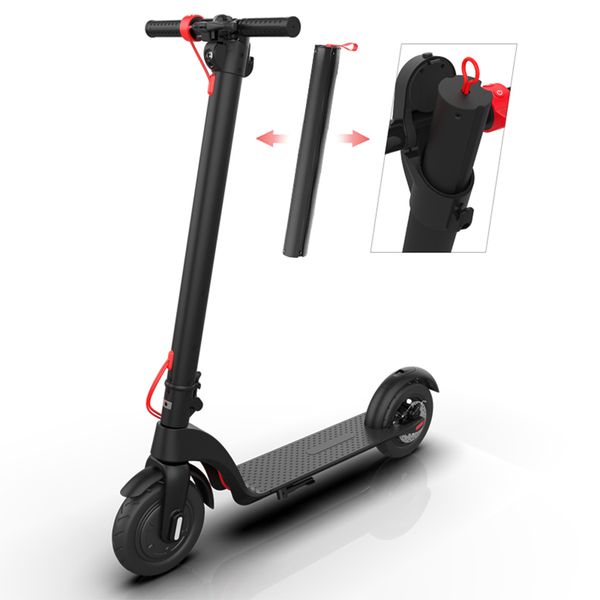 350W Scooter Elektric pliable en gros X7 10 pouces 8,5 pouces Scooter électrique de puissance de batterie