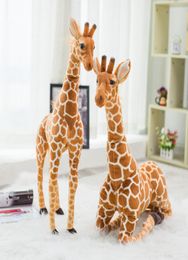 35140 cm haute qualité simulation girafe en peluche mignon grand animal en peluche poupée enfants jouet fille décoration de la maison anniversaire Christm8776006