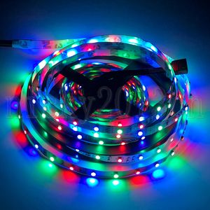 12V 3528 RGB (rood + groen + blauw) LED Flexibele strip Lichtband Fairy String Niet-waterdichte 60leds / M Double Layer PCB 8mm Breedte voor Party Christmase Lighting