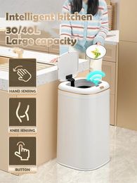 3540L poubelle intelligente grande capacité capteur automatique cuisine déchets alimentaires poubelle barthroom poubelle sans contact poubelle 240119