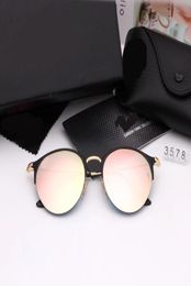 3578 Nouvelles lunettes de soleil rondes populaires hommes célèbres femmes Designer de luxe en métal Lunettes de soleil mode semirimless de soleil UV400 Summer G5677682