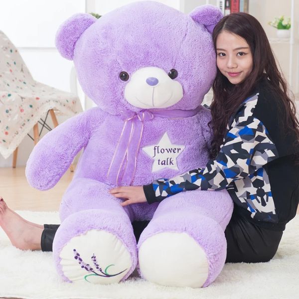 3580 cm Lindo Purple Bear Toys Plush Toys Banning Animals Barny Beating Bear Molls para compañeros de clase Regalos de graduación 240407