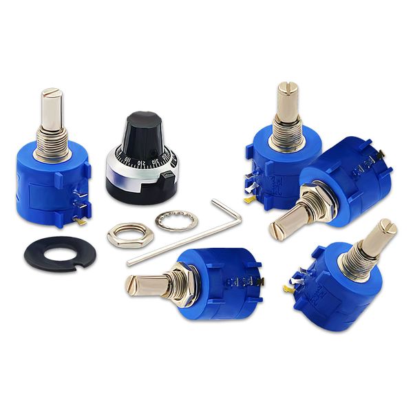 3590S Kit de potenciómetro ajustable de múltiples vueltas Resistencia alambre de alambre 2W 3590S-2-103L 502L 104L 1K 2K 5K 20K 50K 100K OHM WHTOUT PIEL