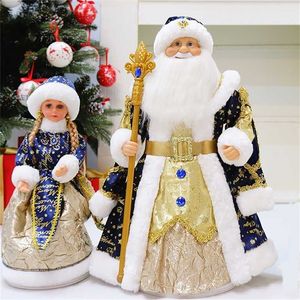 35cm 50cm Père Noël Snow Maiden Seau De Bonbons Sac De Rangement Poupée Décoration De Noël Chiffres Cadeaux Année 2022 Ornements Décor 211122