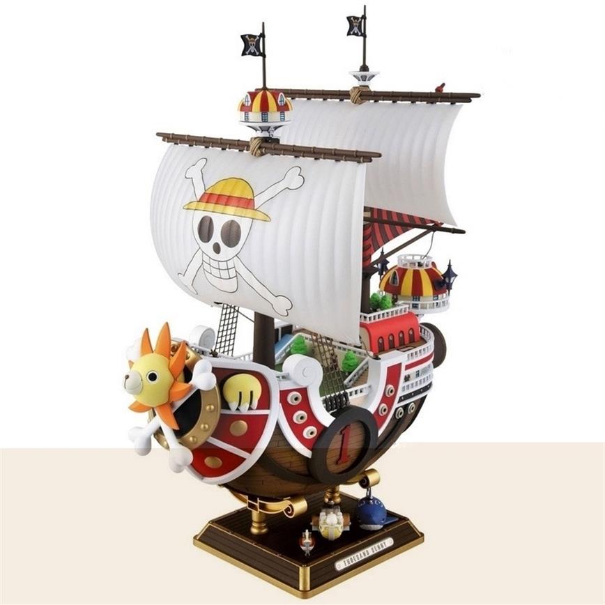 35CM Anime One Piece Thousand Sunny Going Merry Boat PVC Action Figure Collection Pirate Model Ship Toy Assembled Christmas Gift Y3364