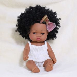 35 cm Bebe Reborn Baby Doll juguetes para niñas cuerpo completo muñecas de silicona niño lindo moda niño jugar casa muñeca para niños regalos Q0910