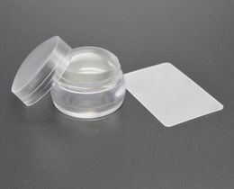 35 cm Clear Silicone Jelly Nail Stamper avec Cap Échecs Design Nail Art Stamper Brack1161786