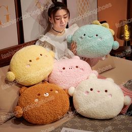 Oreiller en peluche Animal de dessin animé Kawaii, ours en peluche mignon lapin grenouille cochon poupée canapé chaise coussin pour femmes filles cadeau d'anniversaire 35cm