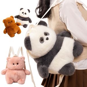 35 cm simulé gras panda ours en peluche poupée douce sac à dos kawaii club animal en peluche de pette de carie