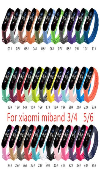 Bracelet 35 couleurs pour Xiaomi Mi Band 6 5 4 3 Bracelet en Silicone Nfc remplacement pour Xiaomi Band 6 MiBand 5 4 3 couleur du poignet T4580476