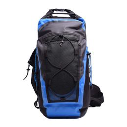 35L Blue Dry Bag Waterdichte Rugzak Zwemmen Verstelbare Schouderriem Drijvende Sack Travel Q0705
