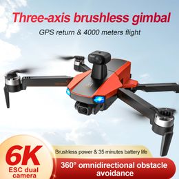 Drones GPS 5G à vision nocturne Caméras ESC 6K HD Transmission d'image 5 km Moteur sans balais 35 minutes Drone professionnel Longue durée de vol Évitement d'obstacles à cardan à trois axes