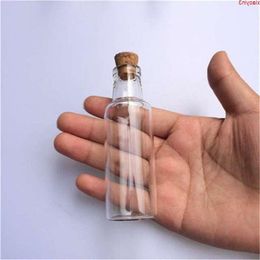 Botellas de vidrio transparente transparente de 35 ml con botella de deriva de corcho para decoración navideña de boda Frascos de regalo de Navidad 24pcs / lothigh qualtity Lavmt