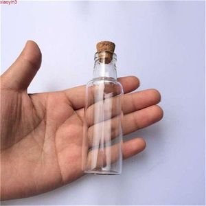 Bouteilles en verre transparent transparent de 35 ml avec bouteille à dérive en liège pour la décoration de vacances de mariage pots de cadeaux de Noël 24pcs / lot de haute qualité I Inpg