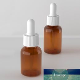 35 ml lege plastic bruine druppelaar fles Orifice cap essentiële olieflessen cosmetische container voor reizen