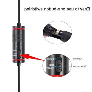 FreeShipping 35mm Audio Video Record Lavalier Microphone pour iPhone Android Mac Vlog Mic pour appareil photo reflex numérique Caméscope Enregistreur Dgnsr