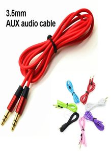 35mm AUX audiokabel Male naar Male Extra autoradio Audio AUX-kabel Metaal voor telefoons Autoluidspreker 4ft 5ft 10ft2292661