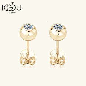 Boucles d'oreilles en diamant pour femmes et hommes, 35mm, couleur D, en argent 925, en forme de boule, bijoux tendance, fête d'anniversaire, 240112