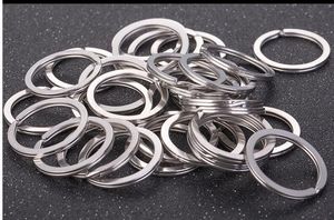 35mm DIY Porte-clés 304 Porte-clés en acier inoxydable pour bijoux Accessoires de bricolage 1000pcs Bandes d'argent à vendre