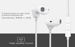 Auriculares deportivos con conector Jack de 35mm, auriculares internos con cable para música y micrófono, auriculares con Control de volumen, auriculares con bobina móvil y graves pesados new8929183