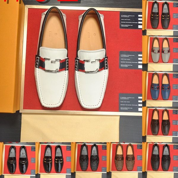 35MODEL 2024 Zapatos para hombre de moda Mocasines de marca de alta calidad Cómodos zapatos de barco de diseñador de cuero Hombres blancos Zapatos casuales de verano Mocassin Plus Tamaño 46
