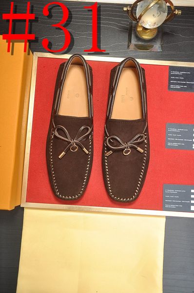 35model Primavera Nueva llegada Hombres Mocasines de diseño de conducción Zapatos de moda Mocasines casuales para hombre Zapatos para hombre Tamaños grandes Hombres Zapatos de gamuza de vaca