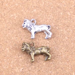 35 pièces Antique argent Bronze plaqué lion pendentif à breloques collier à faire soi-même Bracelet résultats de Bracelet 23*15mm