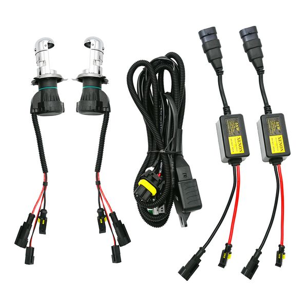 Kit de phares au xénon H4, Mini Ballast 35W 55W, 4300K 5000K 6000K 8000K 10000K 12000K, ampoule bi-xénon, phare automobile