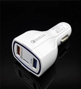 Chargeur de voiture 35W 7A 3 ports Type C et adaptateur USB QC 30 avec technologie Qualcomm Quick Charge 30 pour téléphone portable GPS Power Bank3073108