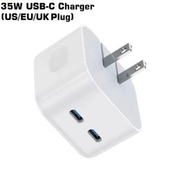 35 W dubbele USB-C-poort voedingsadapter Snelle wandlader Blok US EU UK Plug