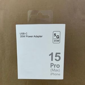 35W PD TYPE C CHARGERS USB FACT CHARGEMENT ADAPTER US PLIGNE US ADAPTER MOBILE PLUSE PLUSE RAPIDE pour l'iPhone 15 14 13 12 11 Pro MAX Plus Charger avec boîte de vente