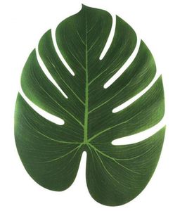 35x29cm feuilles de palmier tropical artificiels pour hawaii luau décorations de fête à thème de plage Accessoires de décoration de table de mariage g6953409461