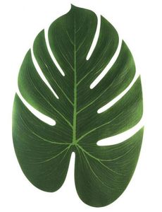35x29 см Искусственные тропические пальмовые листья для Гавайских островов Луау Украшения для вечеринки Пляжная тема Аксессуары для украшения свадебного стола G6959488478