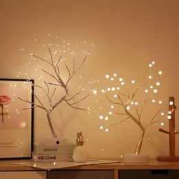 36 108 LED USB Battery Power Touch Interrupteur Arbre Light Night Fairy Light Table Table pour la maison Décoration de Noël de la chambre à coucher C3309