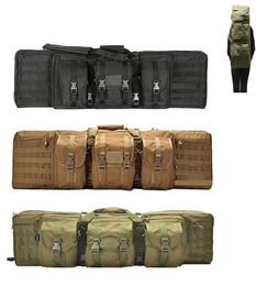 36 42 47 pulgadas Bolsa de rifle Mochila mochila doble Airsoft Bag Shooting Aftando Carrying Bag Accesorios de caza J12092967105