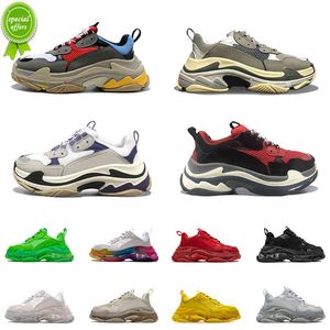 36-45 Casual Femmes Hommes Papa Chaussure Luxurys Designers Chaussures Paris 17FW Triple S Clear Sole Trainers Vintage Track Crystal Bottoms Outdoor Pink Sports