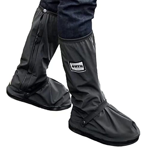 36-45 créatif imperméable réutilisable moto cyclisme vélo bottes de pluie chaussures couvre résistant à la pluie chaussures couverture imperméable à la pluie épais