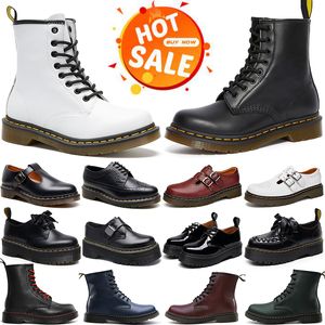 Diseñador Martins Botas Hombres Mujeres Nieve Invierno Cálido Clásico Bottes Bota de tobillo Doc Martens Botines para mujer Mini sobre las zapatillas de deporte de la plataforma de la rodilla