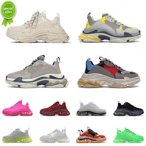 36-45 Topkwaliteit Triple S Sneakers Casual Vrouwen Mannen Papa Schoen Parijs 17FW Luxurys Ontwerpers Schoenen Vintage Track Crystal Bottoms Outdoor Tennis