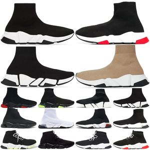 SOCKSCHOENEN VOOR MEN Women Beige Graffiti Zwart Wit Clear Sole Lace-up All Red Pink Mens Dames Platform Designer Flat Sneakers Outdoor Sports Casual Trainers