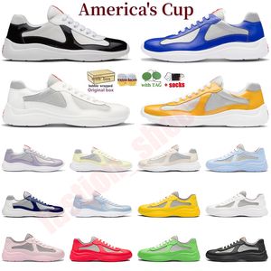 36-46 Designer Americas Cup Heren Casual schoenen Runner Women Sportschoenen Low Top Sneakers Schoenen Men Rubber Sole Fabric Patent Leather Groothandel korting Trainer