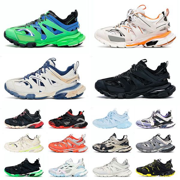 36-46 Hombres Mujeres Triple S Zapatos de diseñador Zapatillas de plataforma informales Naranja Gris Blanco Azul Rosa Verde Moda vintage Diseñadores de lujo París Zapatillas de deporte al aire libre