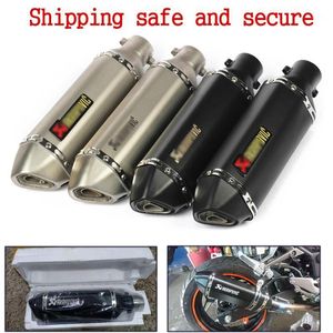 Universal Motorcycle Exhaust Muffler Pipe Scooter Pit Bike Dirt Motocross R6 R1 R3 ER6N