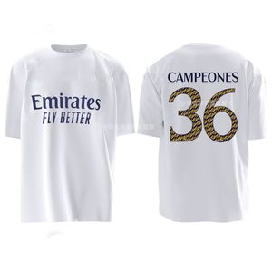 36 Kampioenschappen Ligas 14 Euro League Real Madrids jubileum shirt voetbal Finale Londen Parijs voetbaltrui Camiseta de futbol -shirt