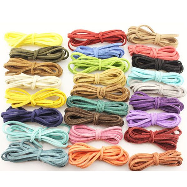 36 couleurs 1m de long coréen velours cuir corde cordon fil pour bracelet collier accessoires à créer soi-même fabrication de bijoux