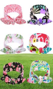 36 kleuren Babyhoofdbanden Bloem Katoenen Banden Girls Tulband Tulband Turble Twisted Knot Bunny Ear Bloem Kids Hair Accessories Plaid Headwar KHA3164705324